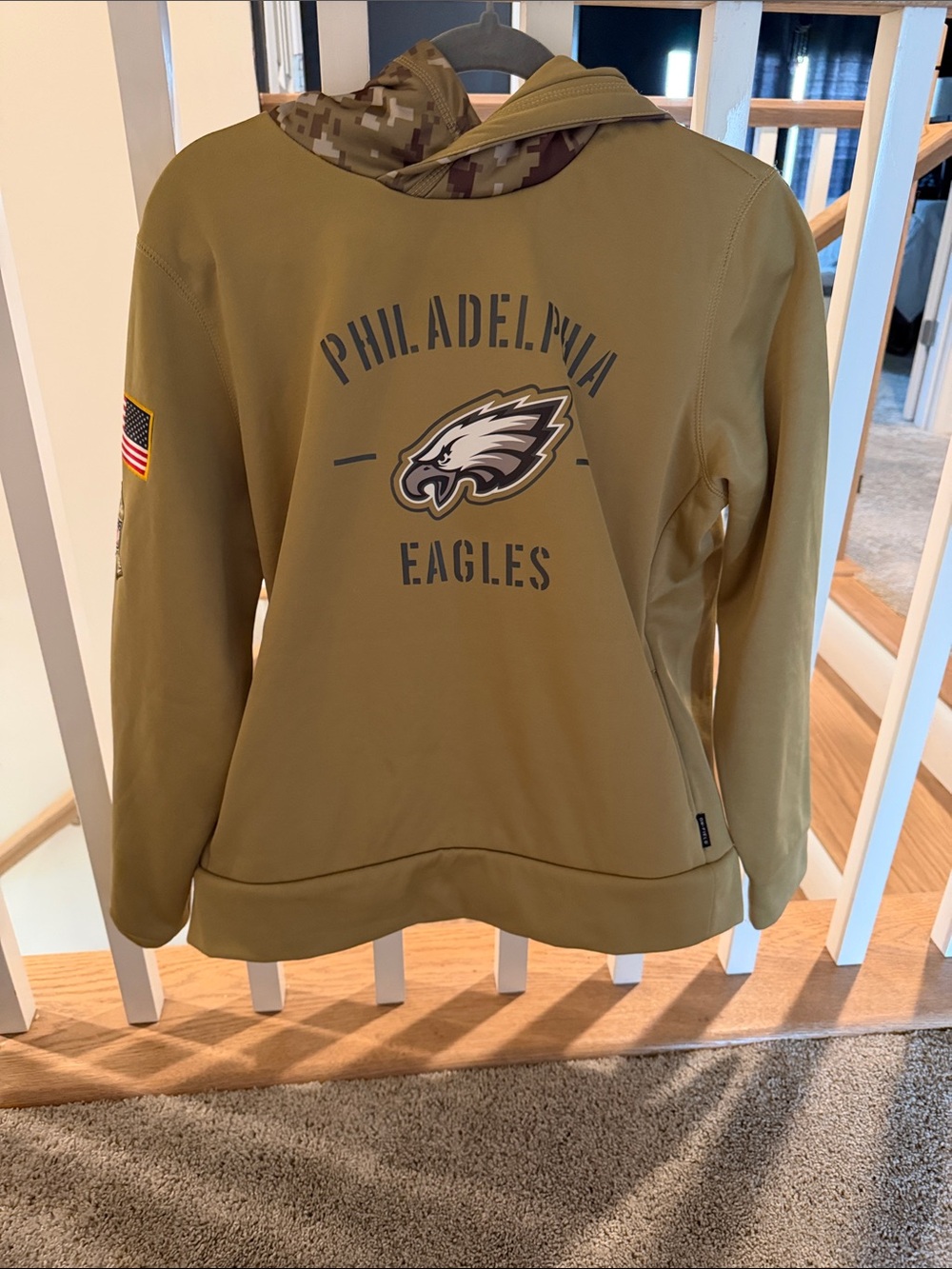 Philadelphia Eagles Hoodie Sweatshirt - Olive